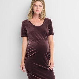 Velvet maternity dress